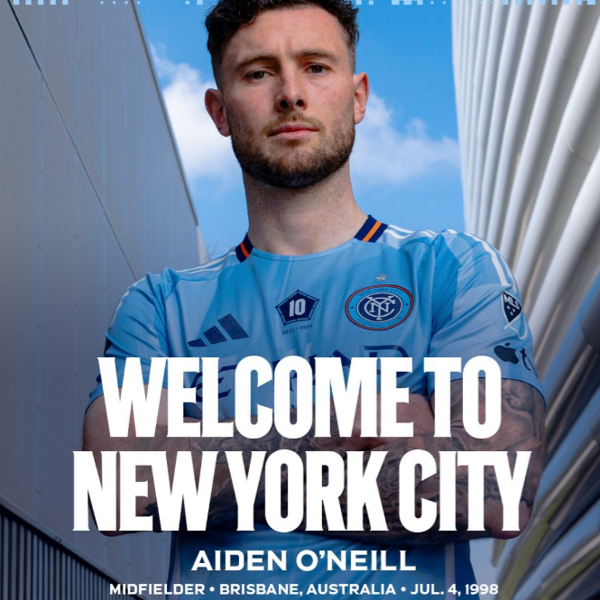 El New York City FC anunció hoy la contratación del mediocampista Aiden O’Neill
