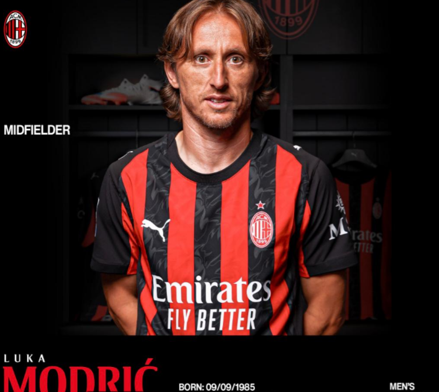 ¡OFICIAL! Luka Modric es nuevo jugador del AC Milan